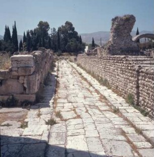 Kos, Südwest-Agorá, Römerstraße im Ausgrabungsgelände der Palästra. Südwest-Agorá