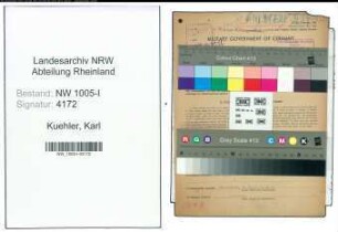 Entnazifizierung Karl Kuehler , geb. 12.07.1895 (Kraftfahrer)