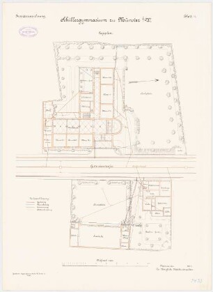 Schillergymnasium, Münster: Lageplan 1:200