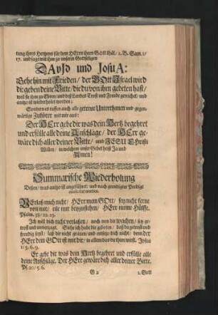 Summarische Wiederholung