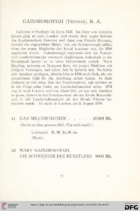 Gainsborough (Thomas), R. A. (Nr. 41-42)
