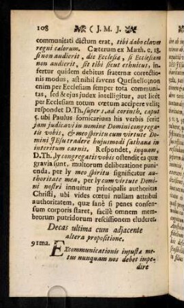 108-111, 91ma. Excommunicationis injusta ...