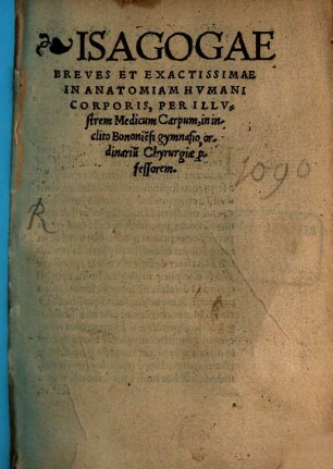 Isagogae breves et exactissimae in anatomiam humani corporis