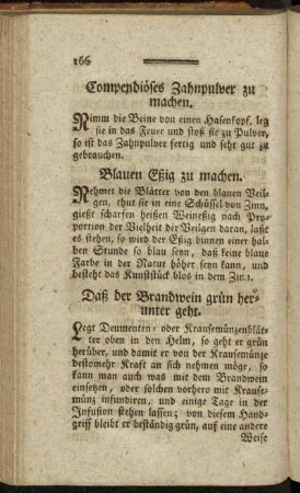 Compendiöses Zahnpulver zu machen