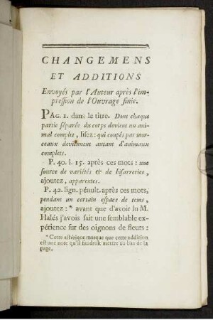 Changemens Et Additions