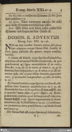Domin. II. Adventus Evang. Luc. XXI. 25-36