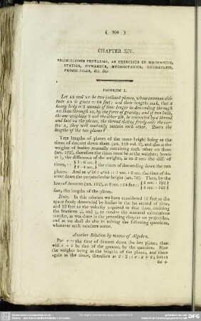 Chapter XIV. Promiscuous Problems, As Exercises In Mechanics Statics, Dynamics, Hydrostatics, Hydraulics, Projectiles, &c. &c.