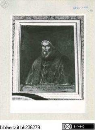 Zyklus von Porträts mit Päpsten, die dem Oratorium verbunden waren, Papst Sixtus V.
