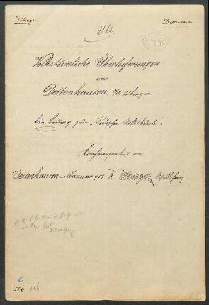 Konferenzaufsatz Dettenhausen OA Tübingen