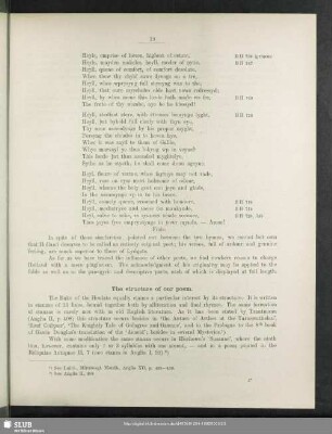 The structure of our poem