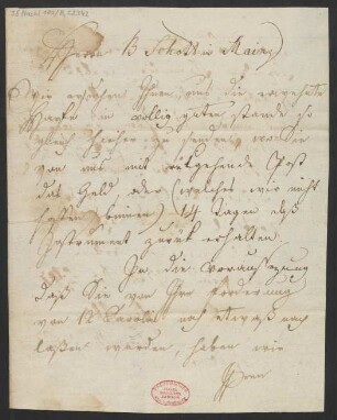 Brief an B. Schott's Söhne : 22.02.1820