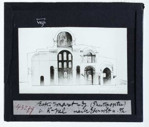 Istanbul, Christos Pantepoptes-Kirche (Eski-İmaret-Moschee) : Schnitt