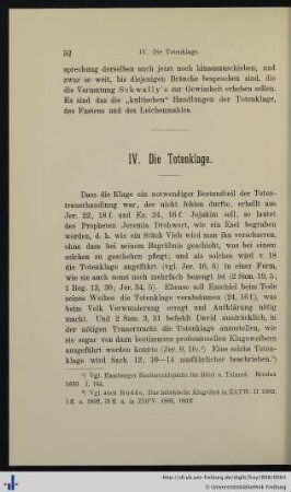 IV. Die Totenklage