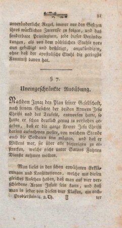 § 7. Uneingeschränkte Ausübung.