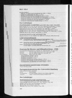 III.4 Fachübergreifende Studien