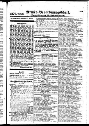 1270. Ausgabe. Montag, 20. November 1916