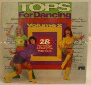 Schallplatte mit Schlager-Tanzmusik, Plattenhülle