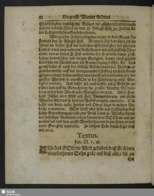 Textus. Joh. III. v. 16