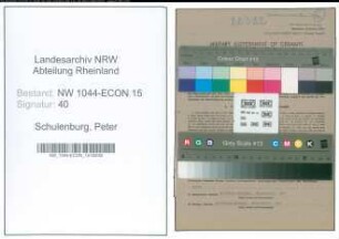 Entnazifizierung Peter Schulenburg , geb. 20.10.1909 (Techniker)