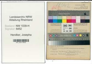 Entnazifizierung Josepha Hendker , geb. 27.01.1912 (Lehrerin)