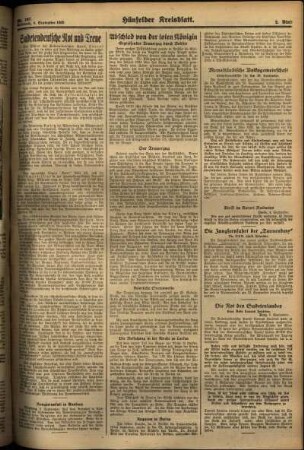 Zweite Ausgabe vom Mittwoch, den 04. September 1935.