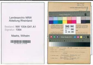 Entnazifizierung Wilhelm Maahs , geb. 21.12.1903 (Polizeibeamter)