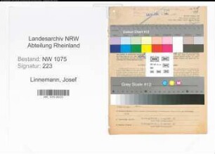 Entnazifizierung Josef Linnemann , geb. 26.03.1892 (Justizobersekretaer)