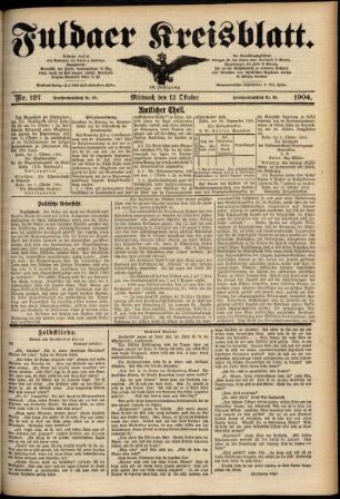 Ausgabe vom Mittwoch, den 12. Oktober 1904.