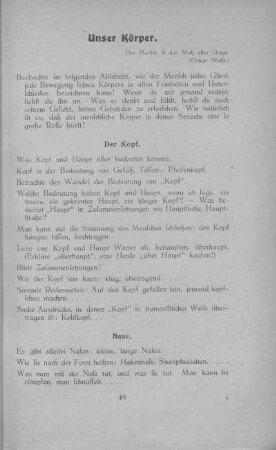 Unser Körper