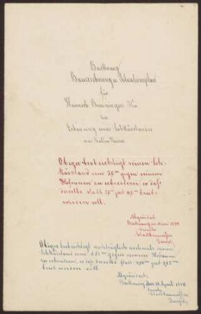 Breuninger, Heinrich, Wwe., Gerber Bau eines Trockenschuppens