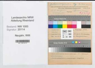 Entnazifizierung Willi Neujahr, geb. 04.06.1909 (Polizeibeamter)