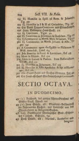 Sectio Octava.