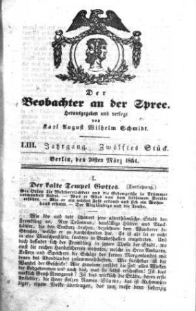 12. Stück, 20. März 1854