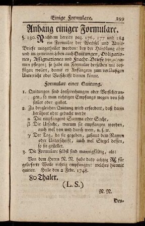 Anhang einiger Formulare.
