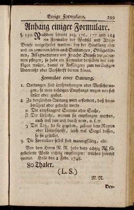 Anhang einiger Formulare.