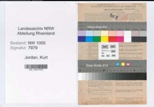 Entnazifizierung Kurt Jordan, geb. 15.03.1893 (Verw.Angest.)