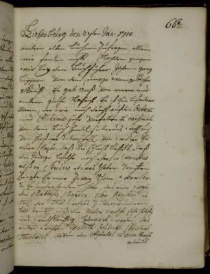 Lüneburg 27. Januar - 1. Februar 1710