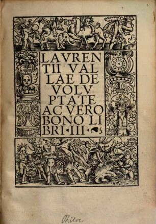 De Voluptate ac vero bono : libri III.