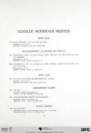 Gemälde moderner Meister (Nr. 200-340)