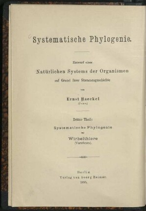 Systematische Phylogenie der Wirbelthiere (Vertebrata)