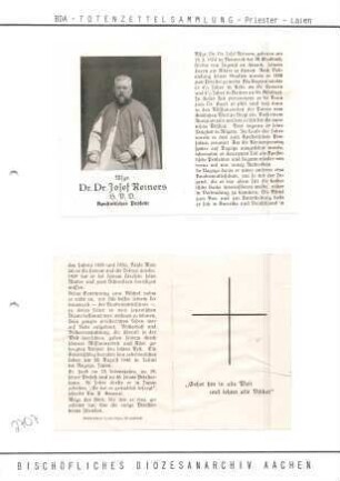 Reiners, Msgr. Dr. Dr. Josef