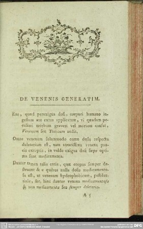 De Venenis Generatim