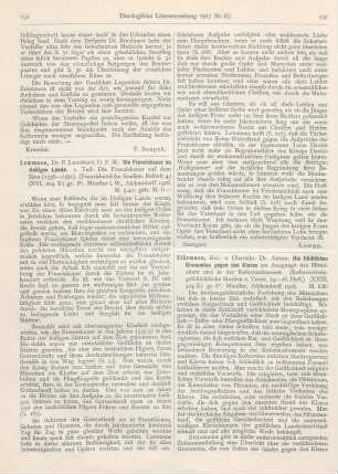 132-133 [Rezension] Störmann, Anton, Die städtischen Gravamina gegen den Klerus am Ausgange des Mittelalters und in der Reformationszeit