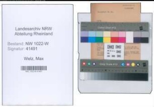 Entnazifizierung Max Welz , geb. 00.00.0000 ()