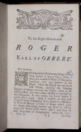 Tho the Right Honourable Roger Earl of Orrery