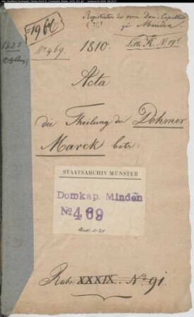 Teilung der Dehmer Mark