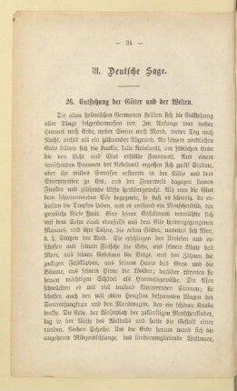 III. Deutsche Sage