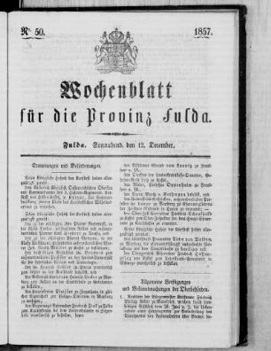 Nr. 50, Ausgabe vom 12. Dezember 1857