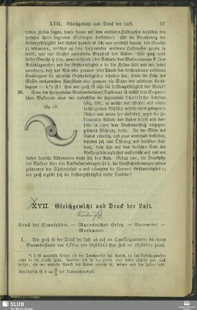 XVII. Gleichgewicht und Druck der Luft