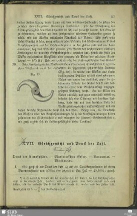 XVII. Gleichgewicht und Druck der Luft